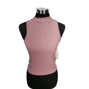 Juniors Eye Candy Purple Lavender Seamless Rib Crew Neck Tank Top Size Large‎ XL